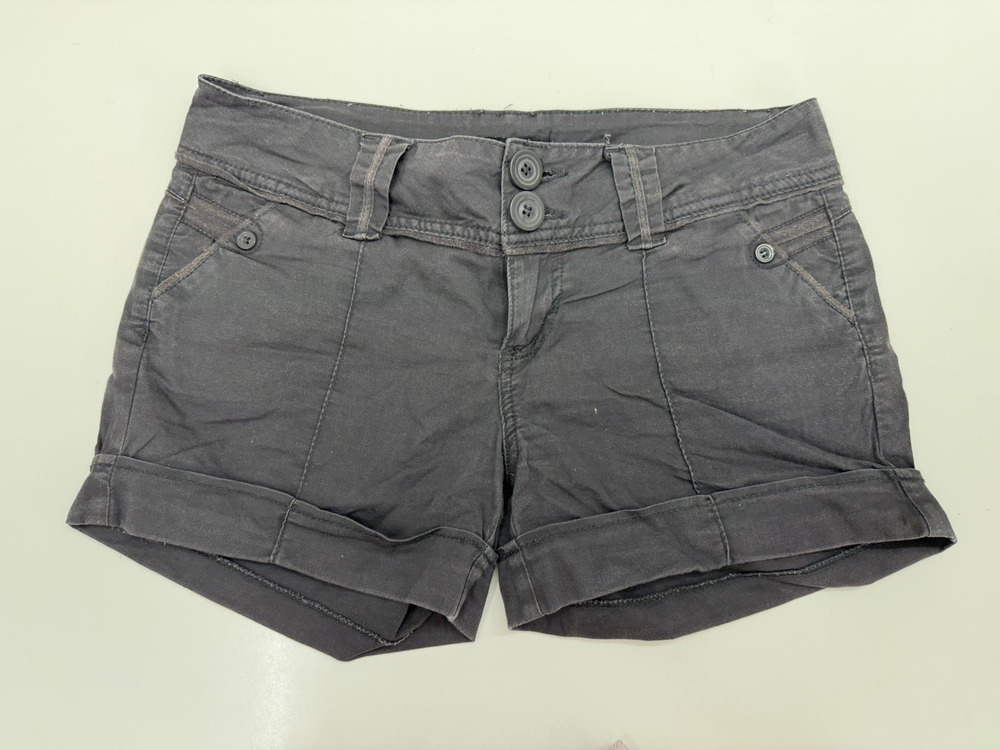 Rewind Womens Juniors Shorts Size 5 Gray Cargo Like Shorts Y2K